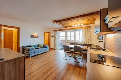 Küche/Küchenzeile in der Unterkunft Ferienwohnung Grabnergang am Wolfgangsee