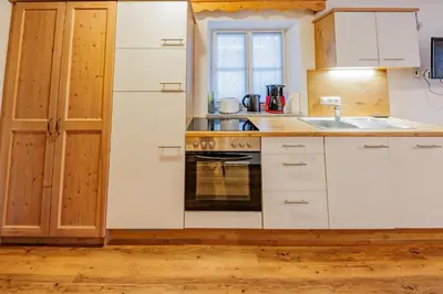 Küche/Küchenzeile in der Unterkunft Ferienwohnung Grabnergang am Wolfgangsee