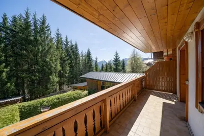 Ein Balkon oder eine Terrasse in der Unterkunft Haus Martin Appartement Eichhörnchen