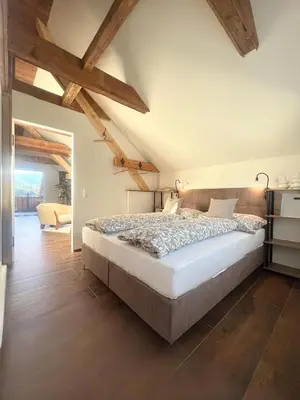 Ein Bett oder Betten in einem Zimmer der Unterkunft Apartment Regenfelder