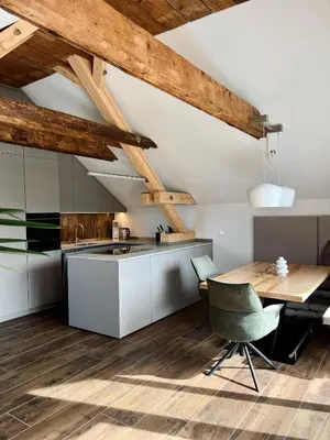 Küche/Küchenzeile in der Unterkunft Apartment Regenfelder