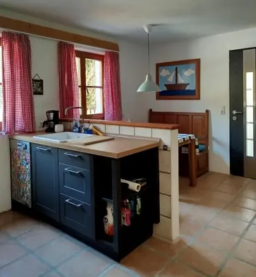 Küche/Küchenzeile in der Unterkunft Ferienwohnung Heite zwischen Nationalpark Gesäuse und Kalkalpen
