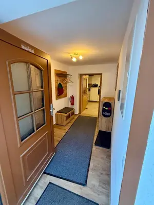 Ein Bett oder Betten in einem Zimmer der Unterkunft Ferienwohnung Strick