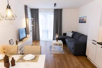 Ein Sitzbereich in der Unterkunft Appartement Bergnest 5
