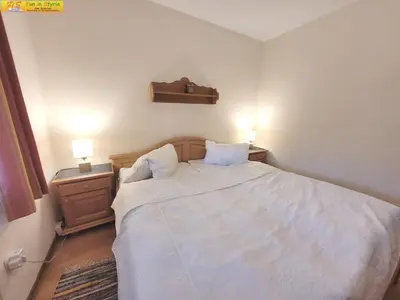 Ein Bett oder Betten in einem Zimmer der Unterkunft Bungalow Irmgard