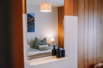 Ein Bett oder Betten in einem Zimmer der Unterkunft Alpenblick Gösweiner