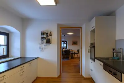 Küche/Küchenzeile in der Unterkunft Traunreiter Apartment