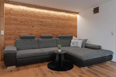 Ein Sitzbereich in der Unterkunft Traunreiter Apartment