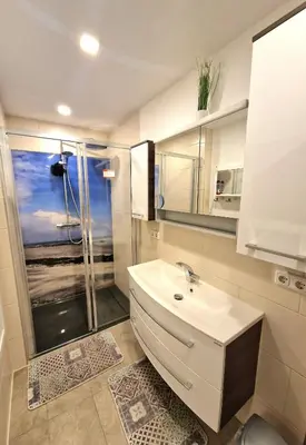 Ein Badezimmer in der Unterkunft NewWorkCenter Apartments