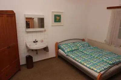 Ein Bett oder Betten in einem Zimmer der Unterkunft Ferienhaus Mathe Big traditional house Bad Goisern near Hallstatt