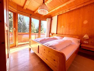 Ein Bett oder Betten in einem Zimmer der Unterkunft Ferienwohnung Fink, Appartement Haus Martin