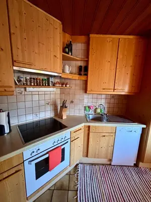 Küche/Küchenzeile in der Unterkunft Ferienwohnung Fink, Appartement Haus Martin