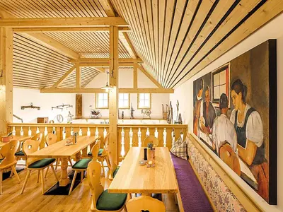 Ein Sitzbereich in der Unterkunft Holiday home in Grundlsee with sauna