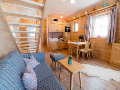 Ein Sitzbereich in der Unterkunft Chalet near Lake Grundlsee