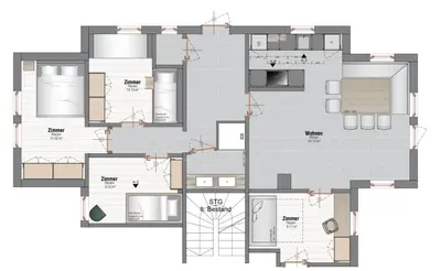 Grundriss der Unterkunft Apartment Familienzeit