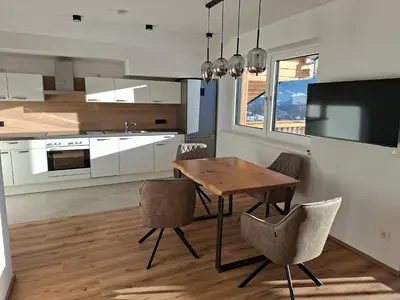 Küche/Küchenzeile in der Unterkunft Apartment Moesl