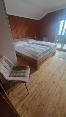 Ein Bett oder Betten in einem Zimmer der Unterkunft Hausamtraunsee