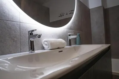 Ein Badezimmer in der Unterkunft FamilienNest