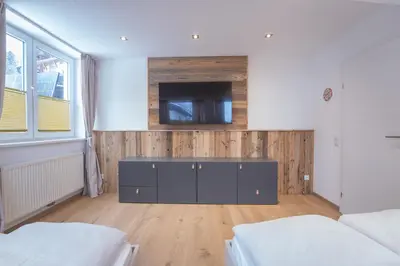 Ein Bett oder Betten in einem Zimmer der Unterkunft FamilienNest