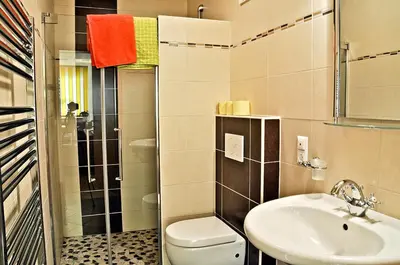 Ein Badezimmer in der Unterkunft Hansalgut