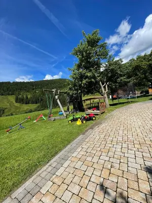 Ein Kinderspielbereich in der Unterkunft Hansalgut