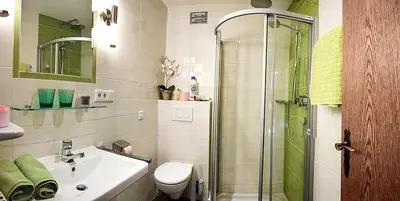 Ein Badezimmer in der Unterkunft Hansalgut