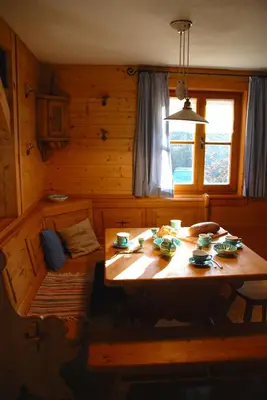 Ein Sitzbereich in der Unterkunft Landhaus Haselmoar