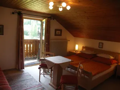 Ein Bett oder Betten in einem Zimmer der Unterkunft Ferienwohnung Peter Egger