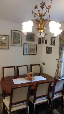 Ein Sitzbereich in der Unterkunft Altes Forsthaus am Bach