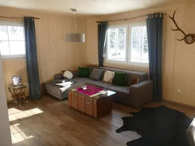 Ein Sitzbereich in der Unterkunft Haus Loserblick