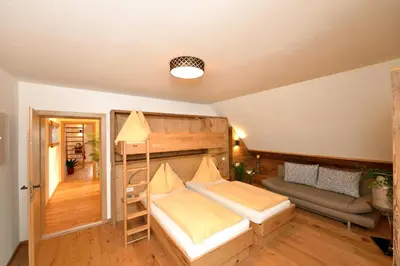 Ein Bett oder Betten in einem Zimmer der Unterkunft Urlaub im Stall