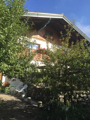 Ein Garten an der Unterkunft Pension Wieser 
