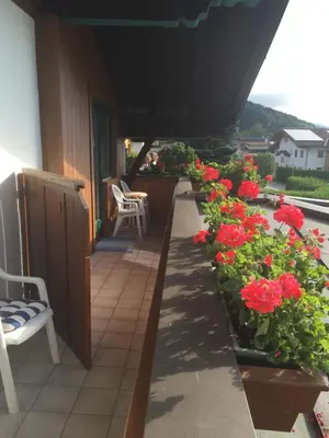 Ein Balkon oder eine Terrasse in der Unterkunft Pension Wieser 