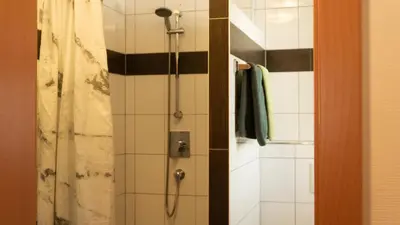 Ein Badezimmer in der Unterkunft Peterlhaus