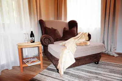 Ein Sitzbereich in der Unterkunft Ferienwohnung Aignerhof