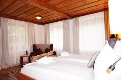 Ein Bett oder Betten in einem Zimmer der Unterkunft Ferienwohnung Aignerhof