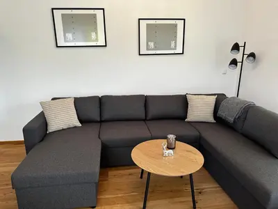 Ein Sitzbereich in der Unterkunft Ferienwohnungen Ebenzweier