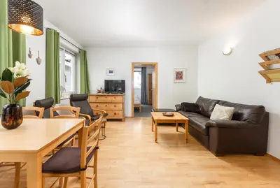 Ein Sitzbereich in der Unterkunft Appartmenthaus Centro by Schladming-Appartements