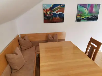 Ein Sitzbereich in der Unterkunft Landhaus Kulm