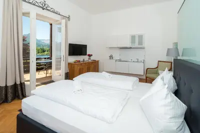 Ein Bett oder Betten in einem Zimmer der Unterkunft Seehaus Familie Leifer