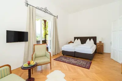 Ein Bett oder Betten in einem Zimmer der Unterkunft Seehaus Familie Leifer