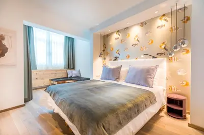 Ein Bett oder Betten in einem Zimmer der Unterkunft Hotel Flachauerhof