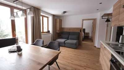 Küche/Küchenzeile in der Unterkunft Apartmenthaus Kristall
