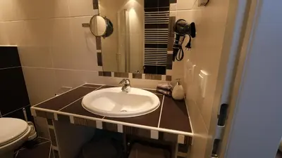 Ein Badezimmer in der Unterkunft Apartmenthaus Kristall