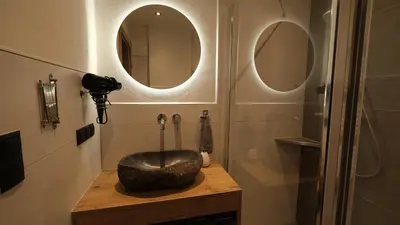 Ein Badezimmer in der Unterkunft Apartmenthaus Kristall