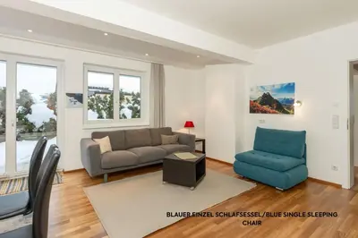 Ein Sitzbereich in der Unterkunft Ferienwohnungen Karoline by Schladming-Appartements