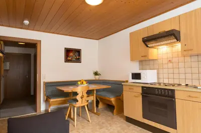 Küche/Küchenzeile in der Unterkunft Hubergut Appartements