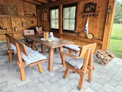 Küche/Küchenzeile in der Unterkunft Aberseehaus Nussbaumer