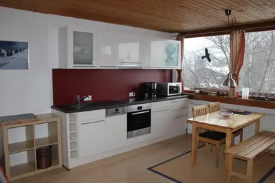 Küche/Küchenzeile in der Unterkunft Appartement Ginschel