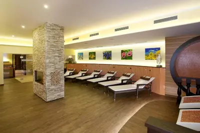 Ein Sitzbereich in der Unterkunft Ferienhotel Hofer superior